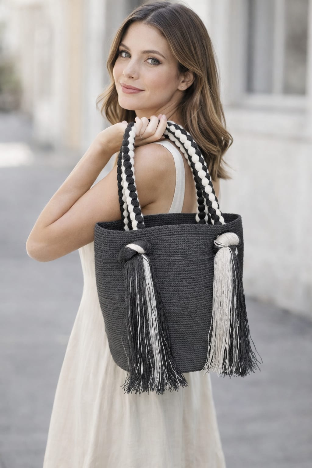 Trenza Handle Mochila Large