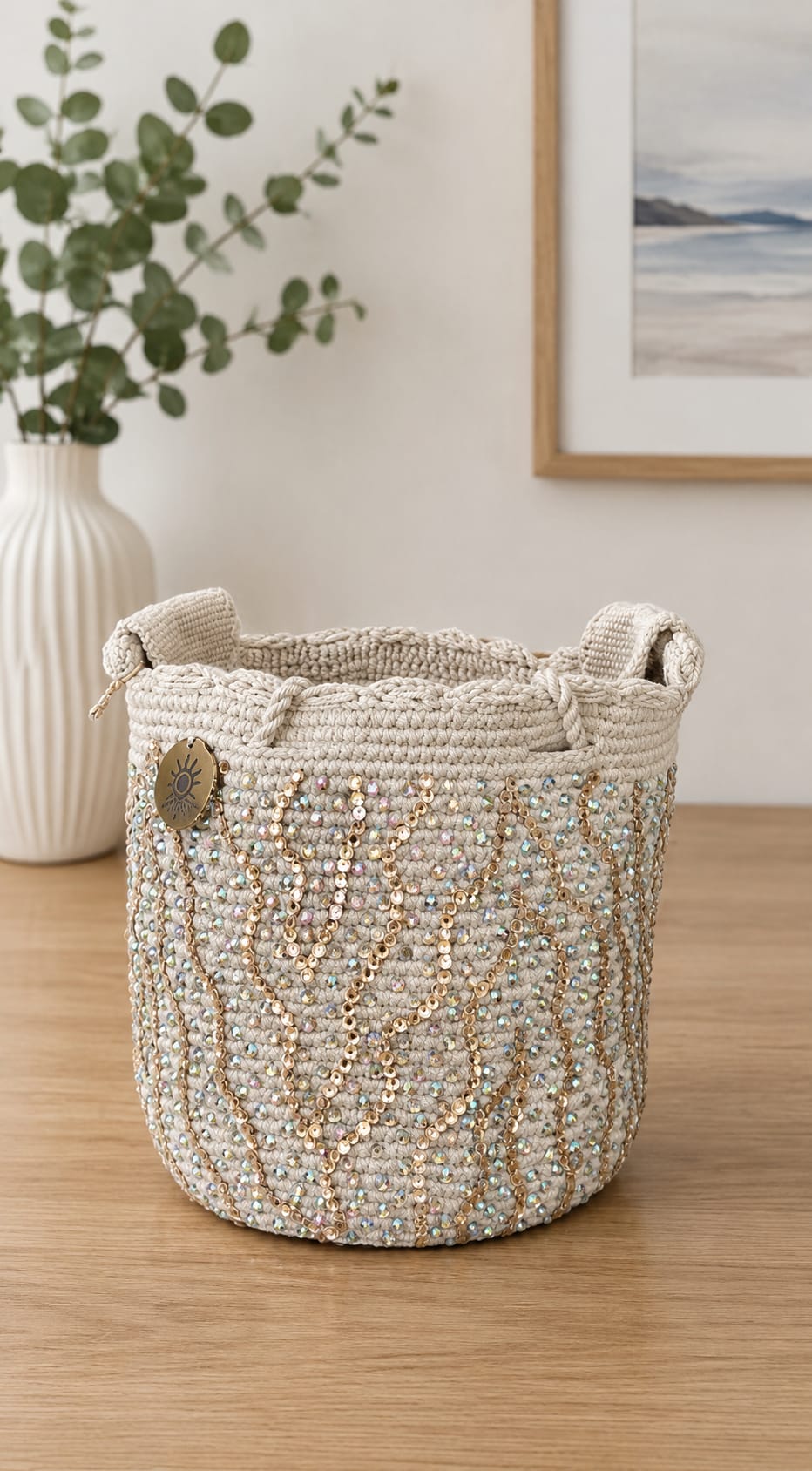 Mochila with Decorative Stone Design Small