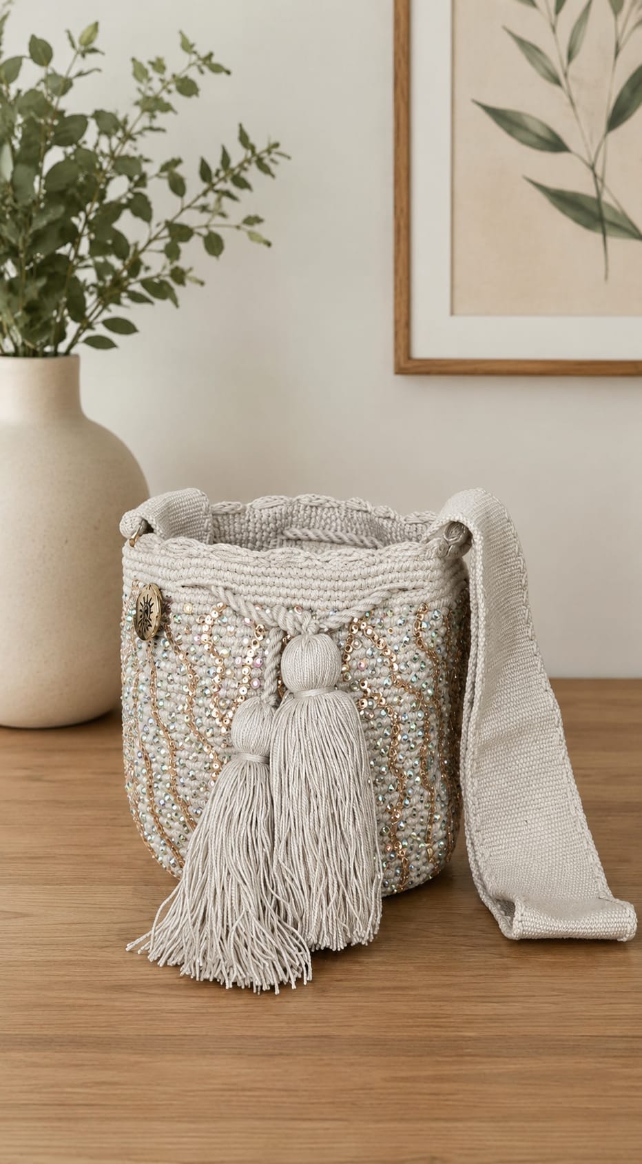 Mochila with Decorative Stone Design Small