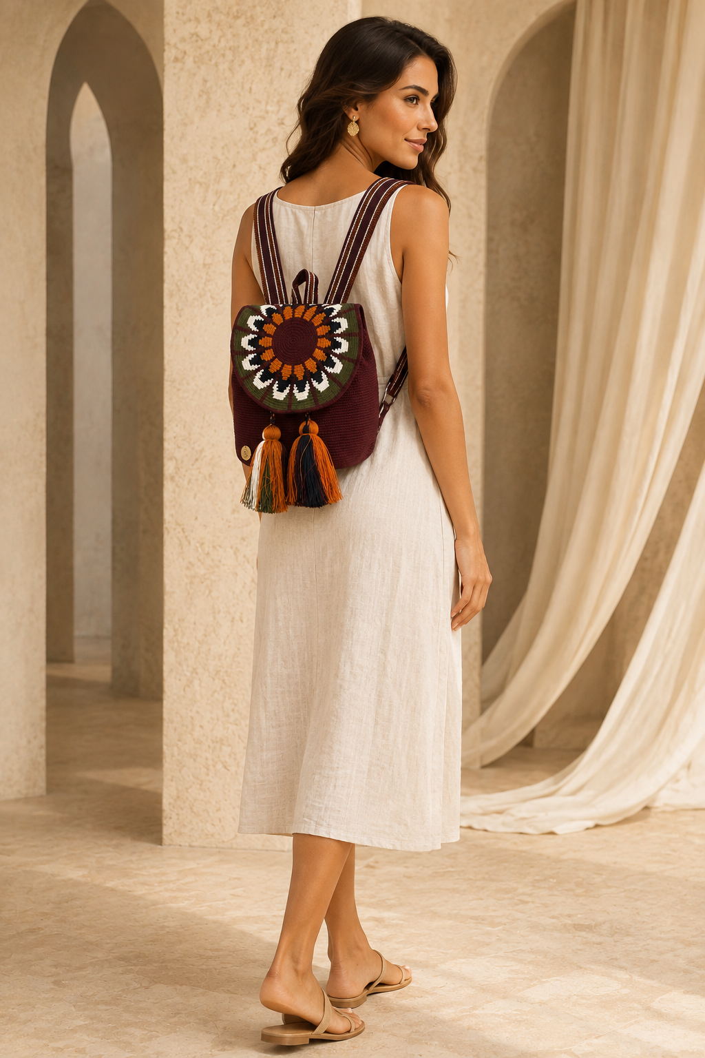 Mandala Woven Backpack