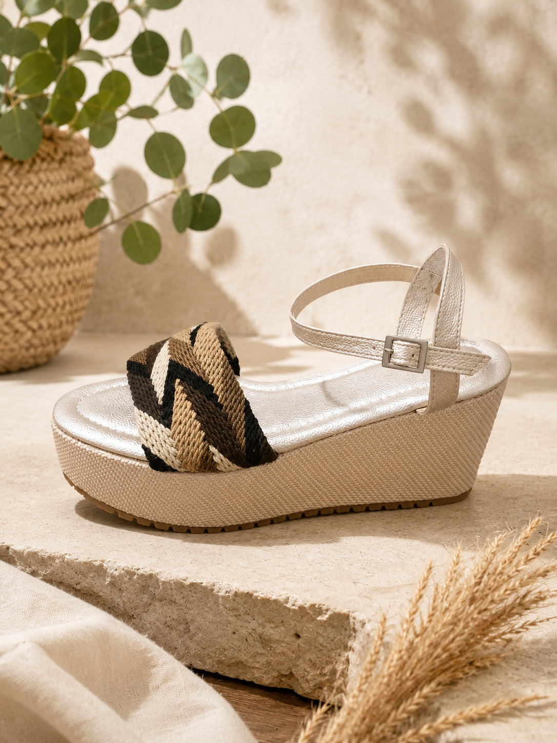 Siena Woven Platform Sandals