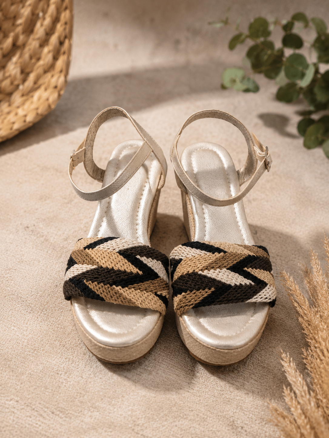 Siena Woven Platform Sandals