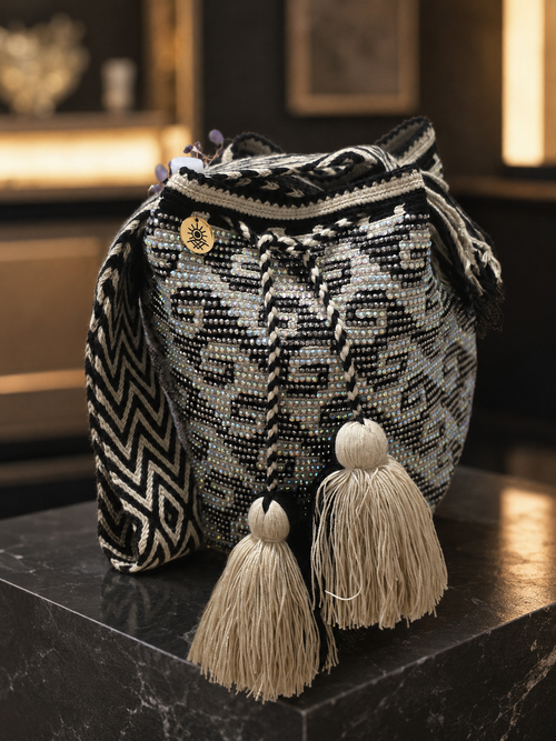 Mochila with Decorative Stone Design Large