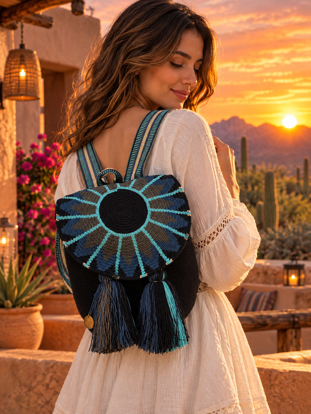 Mandala Woven Backpack
