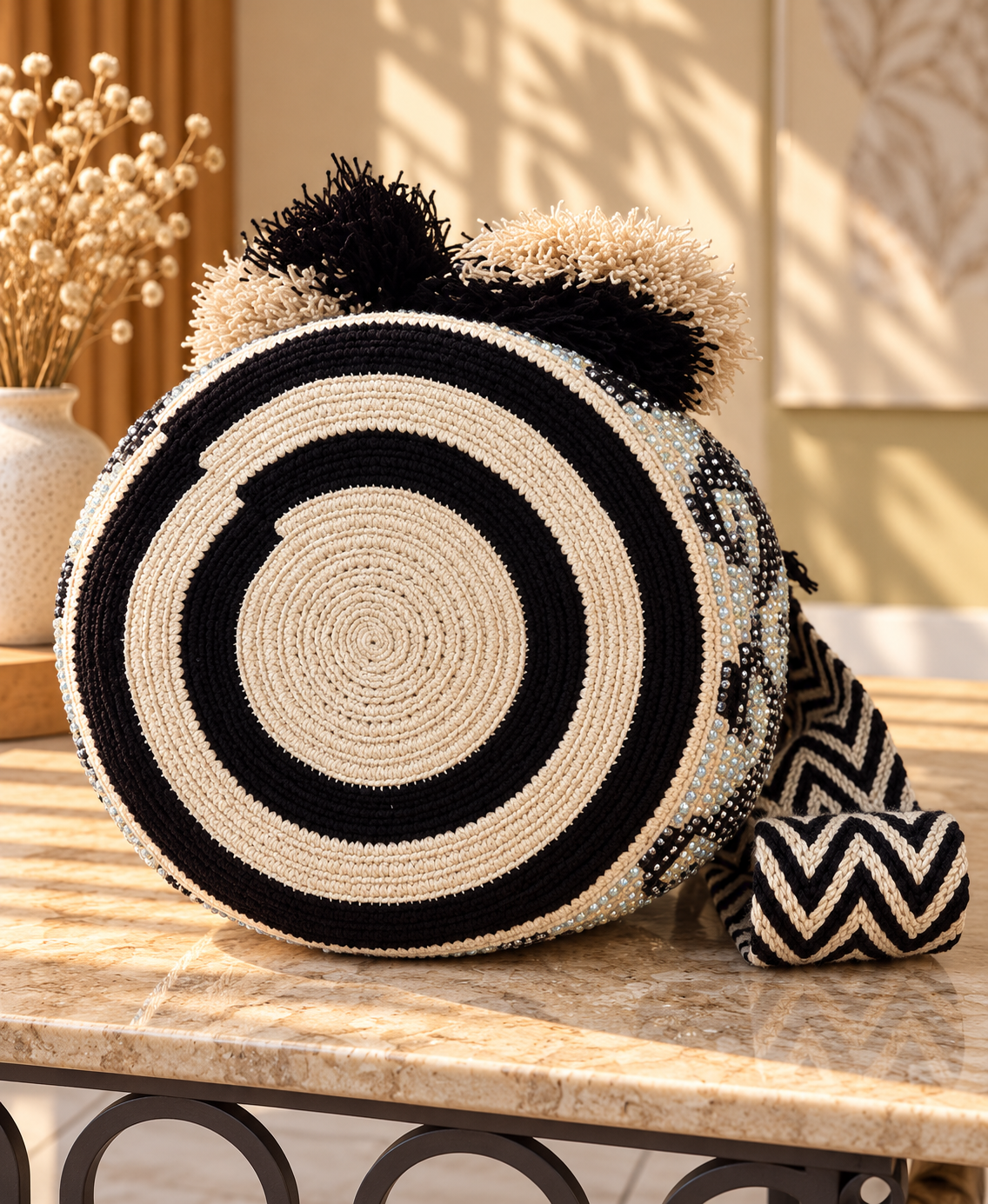 Mochila with Decorative Stone Design Large