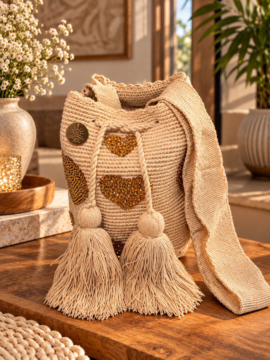 Wayuu Golden Heart Mochila