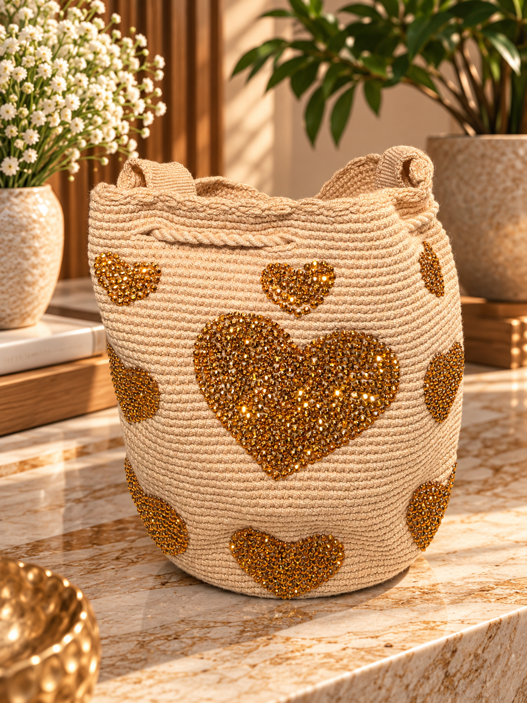 Wayuu Golden Heart Mochila