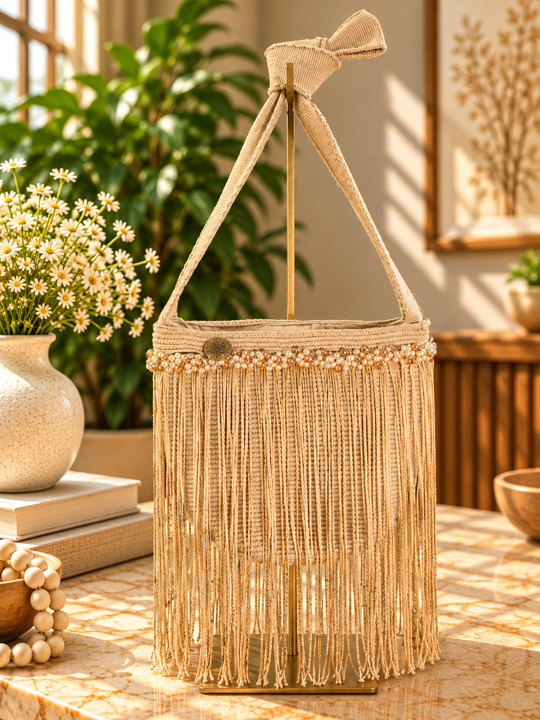 Golden Fringe Bag
