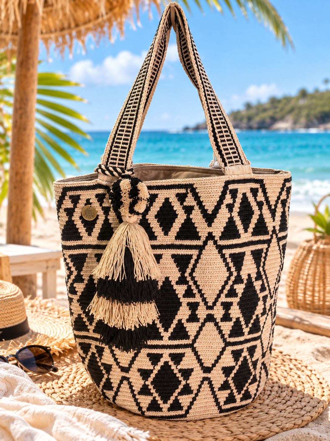 Wayuu Artisan Tote With Zipper