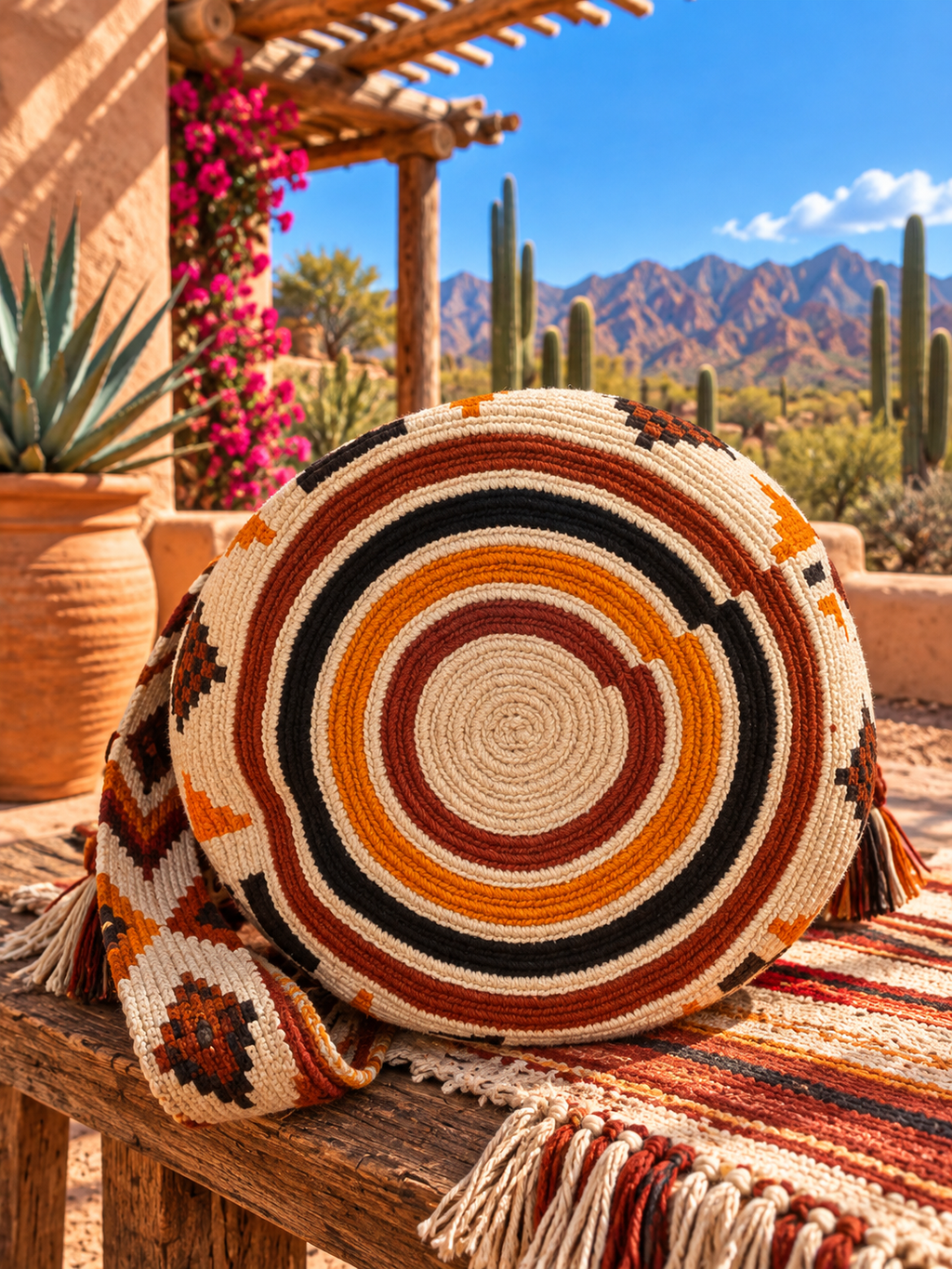 Large Unique Mochila Cotton Design