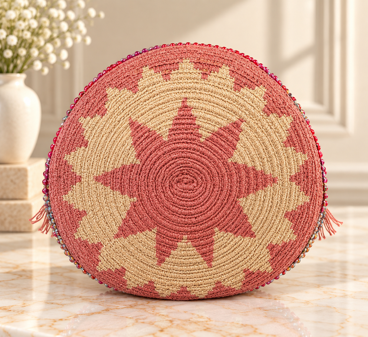 Mochila with Decorative Stone Design Medium