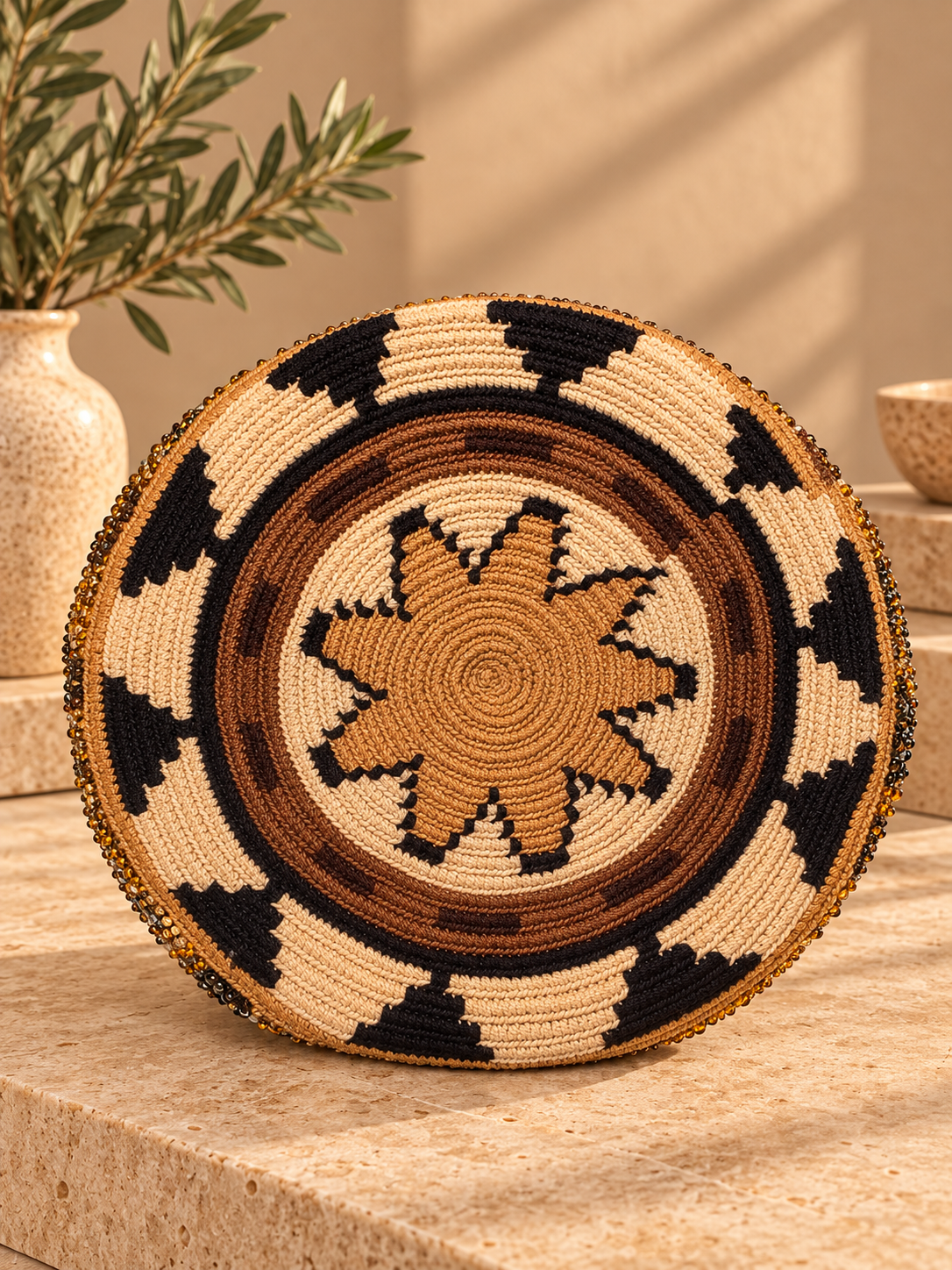Mochila with Decorative Stone Design Large