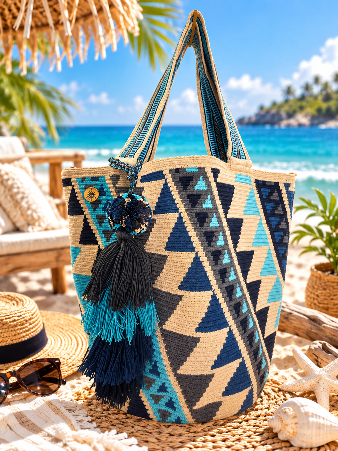 Wayuu Artisan Tote With Zipper
