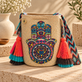 Wayuu Artisan Charm Bag Large - One-Side Embellishment